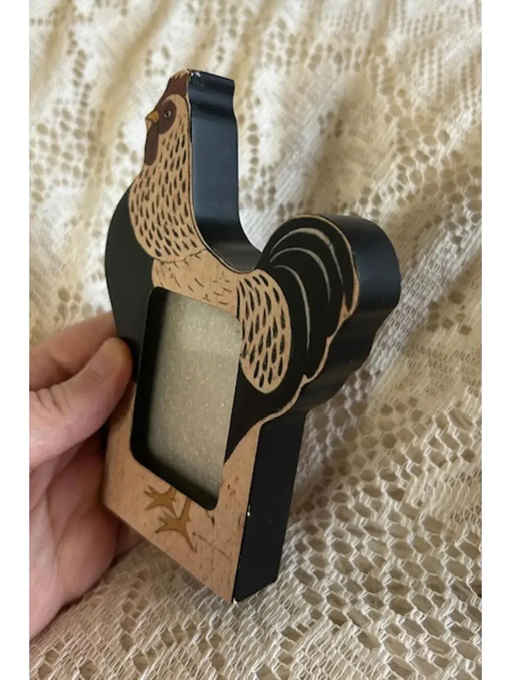 Warren Kimble Whiteback Rooster Wooden Picture Frame